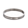 Tarnish Resistant Fashionable Unisex 304 Stainless Steel Bangles BJEW-L552-02D-6mm-1