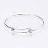 Adjustable 304 Stainless Steel Expandable Bangle Making BJEW-H510-01P-2
