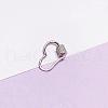 925 Sterling Silver Micro Pave Clear Cubic Zirconia Locking Carabiner Clasps STER-NH0008-01A-P-1