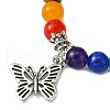 Chakra Natural & Synthetic Mixed Stone Stretch Bracelets BJEW-JB09859-02-3