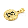 Ion Plating(IP) 304 Stainless Steel Enamel Pendants STAS-R231-19E-G-2