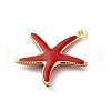 Brass Enamel Pendants KK-F895-12A-G-2