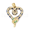 Brass Micro Pave Cubic Zirconia Pendants KK-R221-01G-04-1