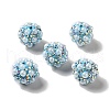 Polymer Clay Rhinestone Beads RGLA-D050-01G-2