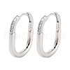 Rack Plating Oval Brass Hoop Earrings EJEW-N055-29P-RS-1