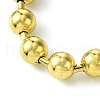 Ion Plating(IP) 304 Stainless Steel 10mm Round Ball Link Chain Bracelets for Women BJEW-C066-05C-G-2