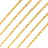 Brass Coated Iron Flat Cable Chains CH-TAC0007-02G-12