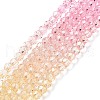 Transparent Glass Beads Strands X-GLAA-E036-07B-2