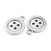 4-Hole Button Tibetan Style Zinc Alloy Charms TIBEP-R334-167AS-RS-3