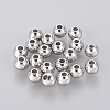 304 Stainless Steel Smooth Round Spacer Beads X-STAS-M006-01B-1