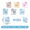 GOMAKERER 12Pcs 6 Colors Sea Dog Food Grade Eco-Friendly Silicone Beads SIL-GO0001-12-2