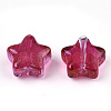 Transparent Spray Painted Glass Beads X1-GLAA-N035-01-D02-2