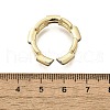 Brass Micro Pave Clear Cubic Zirconia Cuff Rings for Women RJEW-G347-02G-5