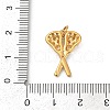 304 Stainless Steel Micro Pave Cubic Zirconia Pendants STAS-D305-02G-F-3