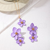 Flower Alloy Stud Earring & Pendant Necklaces Sets for Women WGBA4E6-05-1