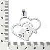 Non-Tarnish 304 Stainless Steel Pendants STAS-C097-12P-3