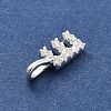 925 Sterling Silver with Cubic Zirconia Charms STER-Q004-01E-S-2