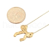 Ion Plating(IP) 304 Stainless Steel Bowknot Pendant Cable Chain Necklaces for Women NJEW-P320-12A-G-5