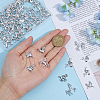 Olycraft 100Pcs 5 Styles Tibetan Style Alloy Pendants FIND-OC0003-30-3