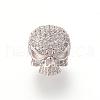 Brass Micro Pave Cubic Zirconia Beads ZIRC-S053-YS040-3-1