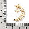 Brass Micro Pave Clear Cubic Zirconia Pendants KK-K378-01G-02-3