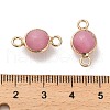 Natural Dyed Natural White Jade Faceted Round Links Connector Charms G-G175-01G-04-4