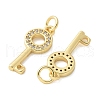 Brass Micro Pave Cubic Zirconia Pendants KK-K298-32G-2