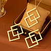 Rhombus Alloy Pendant Necklace & Stud Earring Sets FS-WG67473-01-1