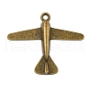 Tibetan Style Airplane Pendants TIBEP-EA10921YKG-AB-LF-1