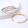 3Pcs 3 Colors Stainless Steel Hinged Bangles DB9414-1-1