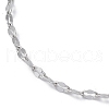 Non-Tarnish 304 Stainless Steel Dapped Link Chain Bracelets for Men Women STAS-B039-06P-2
