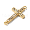 Ion Plating(IP) 304 Stainless Steel Crystal Rhinestone Connector Charms X-STAS-Z065-02G-02-2