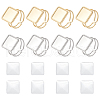 Unicraftale DIY Blank Square 304 Stainless Steel Open Cuff Ring Making Kit DIY-UN0055-82-1