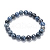 Natural Dumortierite Stretch Beaded Bracelets G-A185-01G-1