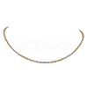 2Pcs 2 Colors Two Tone 304 Stainless Steel Textured Cable Chain Necklaces NJEW-JN05242-4