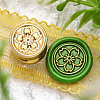 Golden Tone Round Wax Seal Brass Stamp Heads AJEW-M040-01G-K-1