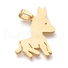 304 Stainless Steel Pendants STAS-O138-01G-1