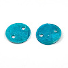 Spray Painted Natural Capiz Shell Connector Charms SSHEL-N039-03-3