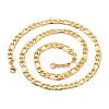 Vacuum Plating 304 Stainless Steel Figaro Chain Necklaces STAS-A051-06G-2