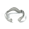 304 Stainless Steel Open Cuff Ring RJEW-L110-022P-3