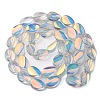 Transparent Electroplate Glass Bead Strands EGLA-C001-AB01-3