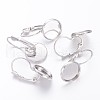 Brass Leverback Earring Findings KK-PH0026-04N-NF-1