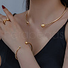 Iron Cuff Bangle & Rings & Collar Necklaces Sets for Women FS-WG38B2A-01-2