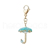 Umbrella Handmade Glass Seed Beaded & Acylic Pendant Decorations Sets HJEW-MZ00280-04-2