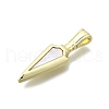 Arrowhead Shape Brass Pendants KK-V010-13G-2