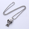 Vintage Stainless Steel Animal Skull Pendant Necklaces for Men IY7665-4