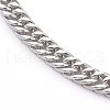 Men's 304 Stainless Steel Diamond Cut Curb Chain Bracelets BJEW-JB06018-02-2