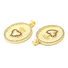 Brass Micro Pave Cubic Zirconia Pendants KK-P236-29G-2
