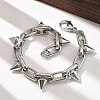 304 Stainless Steel Oval Link Chain Bracelets BJEW-A033-01P-1