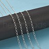Silver Color Plated Iron Handmade Chains Figaro Chains Mother-Son Chains CHSM023Y-S-5